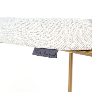 Bar Stool Xenia White Bouclé / Brushed Gold (copenhagen 900 Bouclé White)