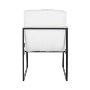 Chair Lizzy White Bouclé / Black (copenhagen 900 Bouclé White)