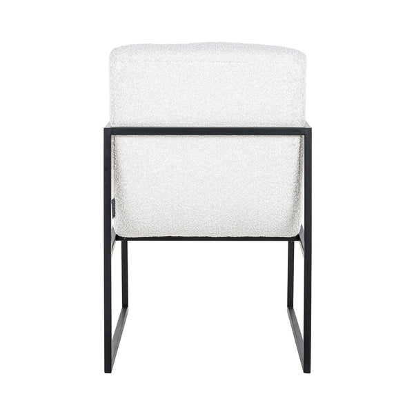 Chair Lizzy White Bouclé / Black (copenhagen 900 Bouclé White)
