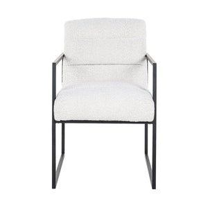 Chair Lizzy White Bouclé / Black (copenhagen 900 Bouclé White)