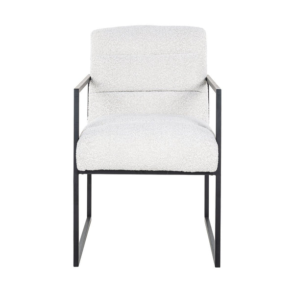 Chair Lizzy White Bouclé / Black (copenhagen 900 Bouclé White)
