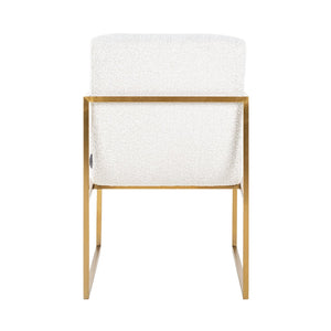 Chair Lizzy White Bouclé / Brushed Gold (copenhagen 900 Bouclé White)