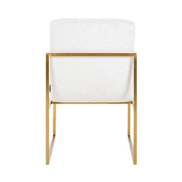 Chair Lizzy White Bouclé / Brushed Gold (copenhagen 900 Bouclé White)