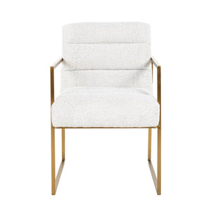 Chair Lizzy White Bouclé / Brushed Gold (copenhagen 900 Bouclé White)