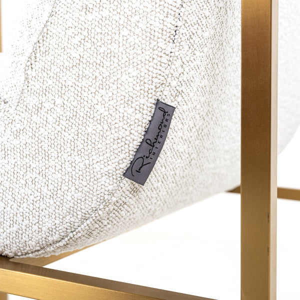 Chair Lizzy White Bouclé / Brushed Gold (copenhagen 900 Bouclé White)