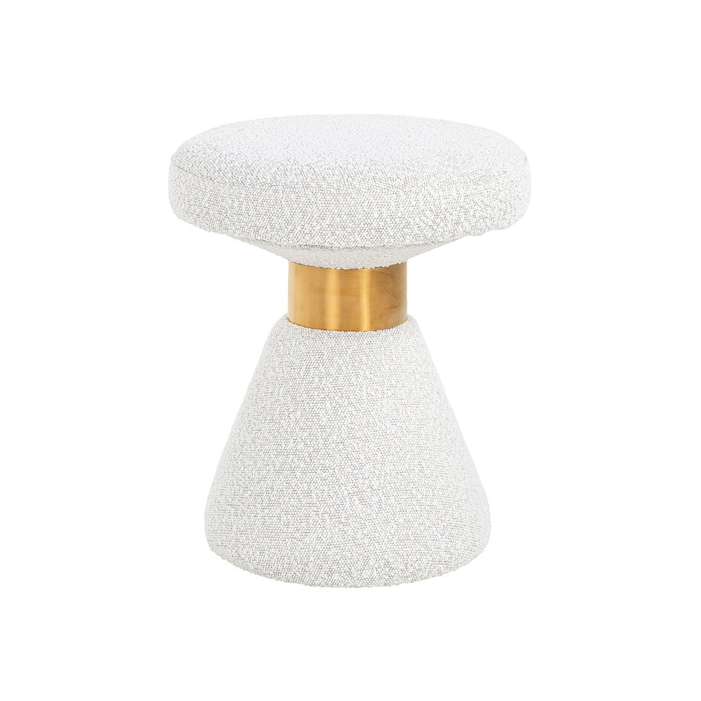 Pouffe Tribe 41Ø white bouclé fire retardant (Copenhagen 900 Bouclé White)