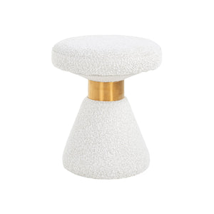 Pouffe Tribe 41Ø white bouclé fire retardant (Copenhagen 900 Bouclé White)