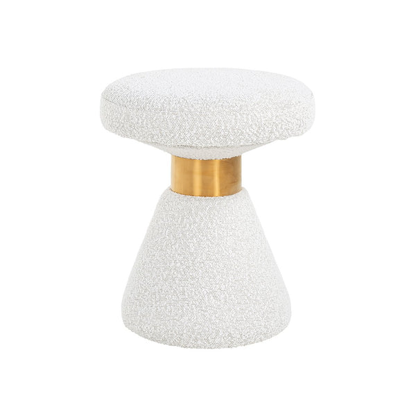 Pouffe Tribe 41Ø white bouclé fire retardant (Copenhagen 900 Bouclé White)