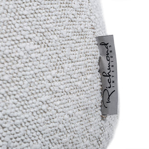 Pouffe Tribe 41Ø White Bouclé Fire Retardant (copenhagen 900 Bouclé White) – Richmond Interiors