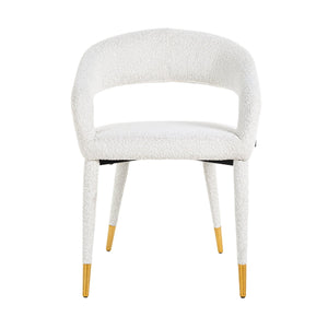 Chair Gia White Bouclé Fire Retardant (fr – Copenhagen 900 Bouclé White) – Richmond Interiors
