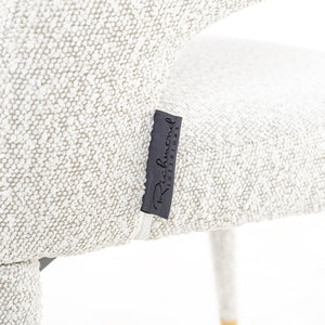 Chair Gia White Bouclé Fire Retardant (fr – Copenhagen 900 Bouclé White) – Richmond Interiors