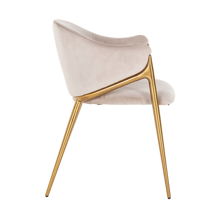 Chair Gwen khaki velvet fire retardant (FR-Quartz 903 Khaki)- Richmond Interiors