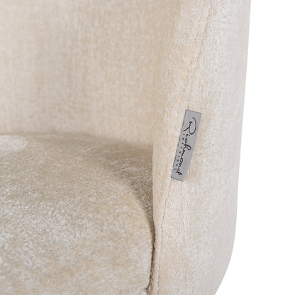 Chair Alicia white chenille fire retardant (FR-Bergen 900 white chenille)- Richmond Interiors
