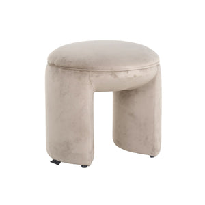 Pouffe Fargo khaki velvet (Quartz Khaki 903)