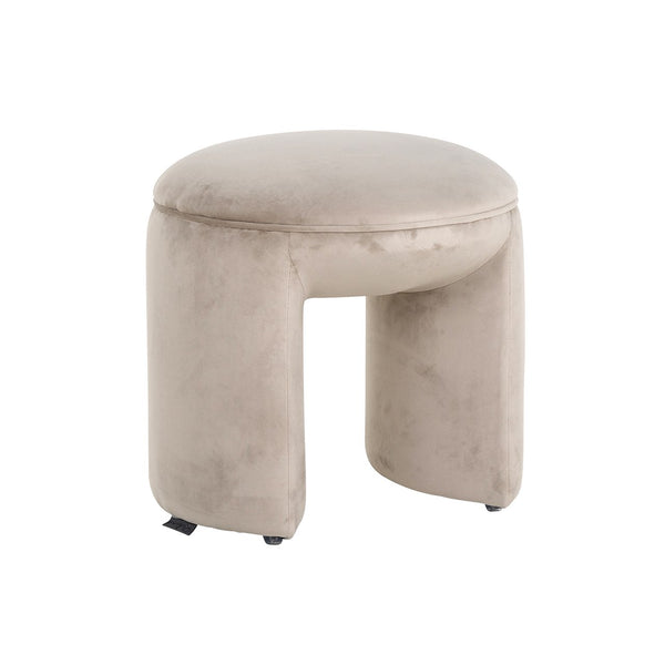 Pouffe Fargo khaki velvet (Quartz Khaki 903)
