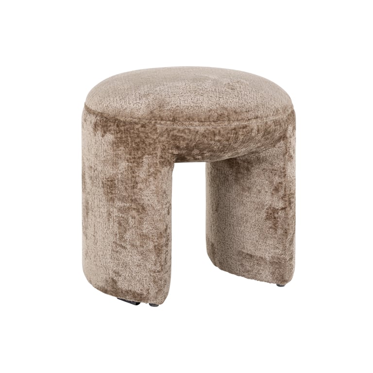 Pouffe Fargo taupe chenille (Bergen 104 taupe chenille)