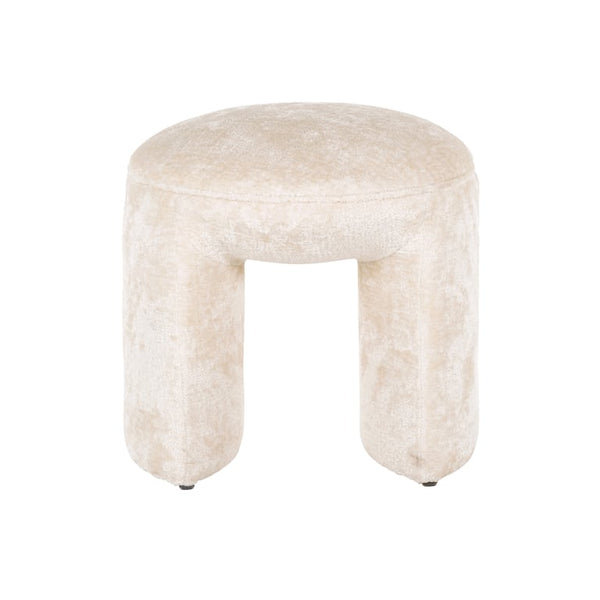 Pouffe Fargo White Chenille (bergen 900 White Chenille)