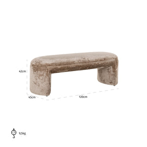 Bench Fargo Taupe Chenille (bergen 104 Taupe Chenille) – Richmond Interiors