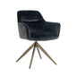 Swivel chair Aline antraciet velvet fire retardant (FR-Quartz 801 Antraciet)