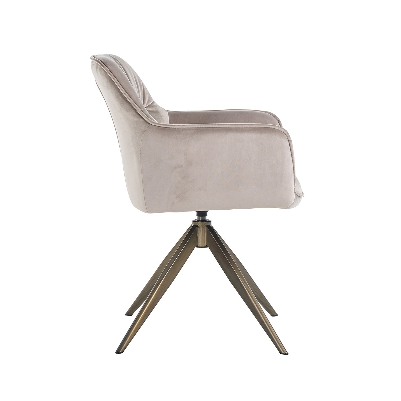 Swivel chair Aline khaki velvet fire retardant (FR-Quartz 903 Khaki)- Richmond Interiors