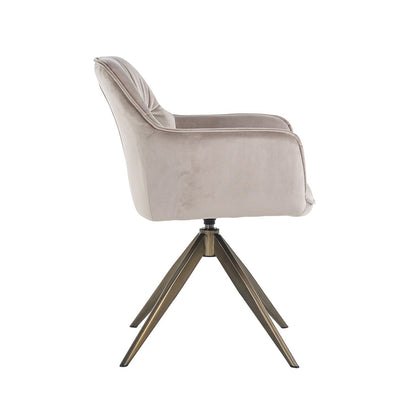 Swivel chair Aline khaki velvet fire retardant (FR-Quartz 903 Khaki)- Richmond Interiors