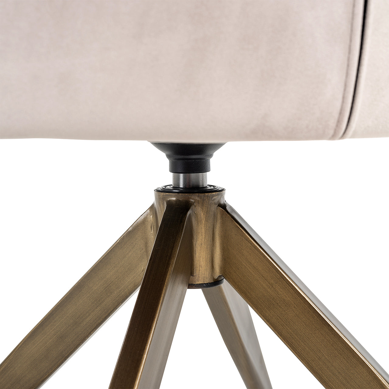 Swivel chair Aline khaki velvet fire retardant (FR-Quartz 903 Khaki)- Richmond Interiors