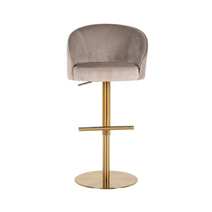 Bar Stool Zabi Swivel Khaki Velvet (quartz Khaki 903)