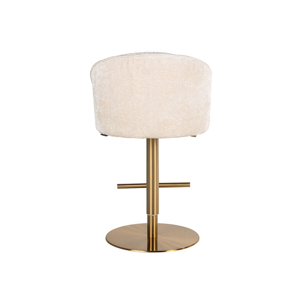 Bar Stool Zabi Swivel White Chenille (bergen 900 White Chenille)