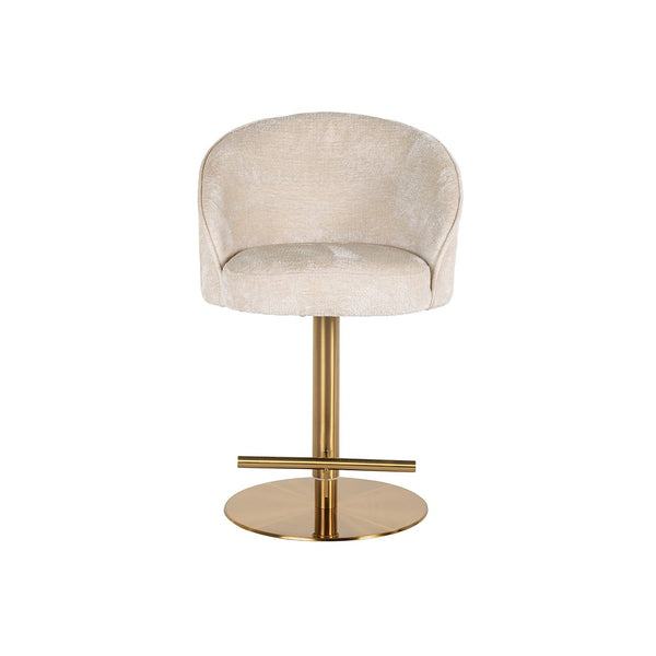 Bar Stool Zabi Swivel White Chenille (bergen 900 White Chenille)