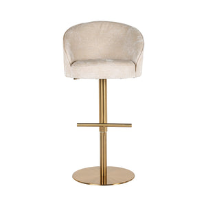 Bar Stool Zabi Swivel White Chenille (bergen 900 White Chenille)