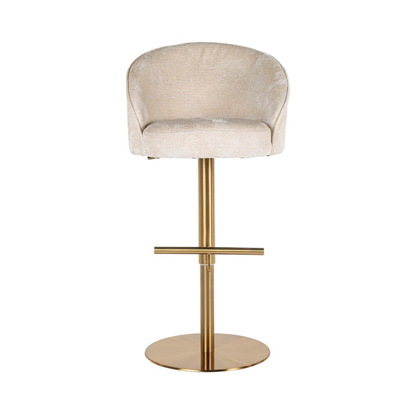 Bar Stool Zabi Swivel White Chenille (bergen 900 White Chenille)