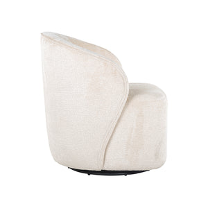 Swivel Lounge Chair Sofia White Chenille (bergen 900 White Chenille)