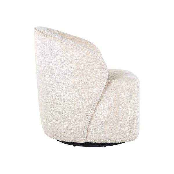 Swivel Lounge Chair Sofia White Chenille (bergen 900 White Chenille)