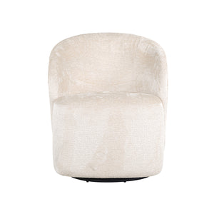 Swivel Lounge Chair Sofia White Chenille (bergen 900 White Chenille)