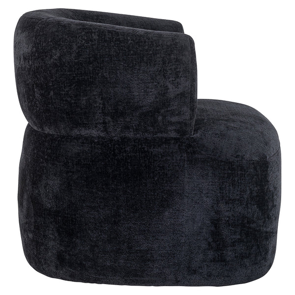 Lounge Chair Donna Black Chenille (bergen 809 Black Chenille)