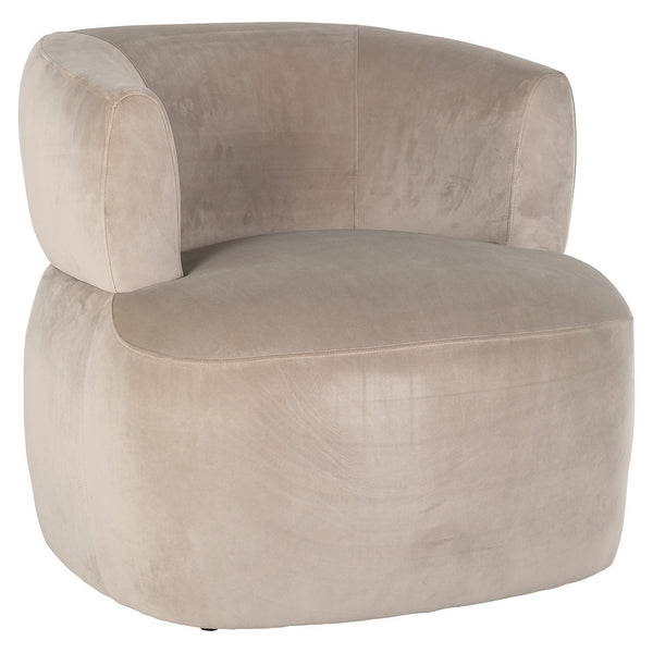 Lounge chair Donna khaki velvet (Quartz Khaki 903)