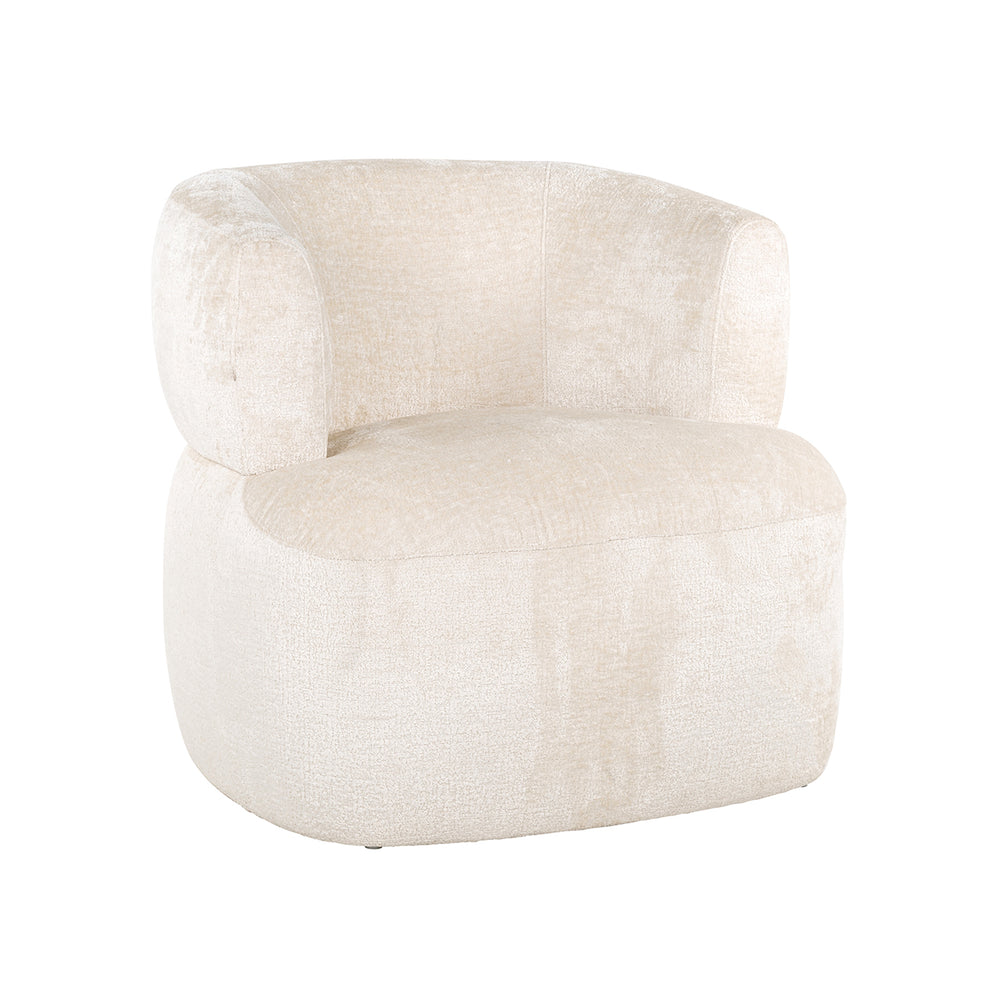 Lounge chair Donna white chenille (Bergen 900 white chenille)