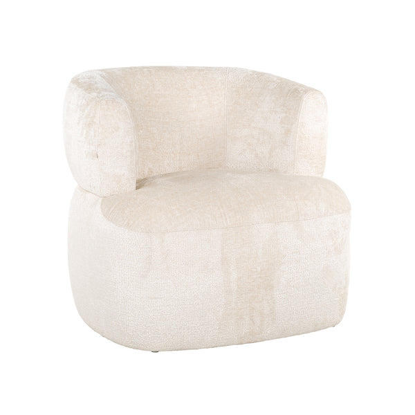 Lounge chair Donna white chenille (Bergen 900 white chenille)