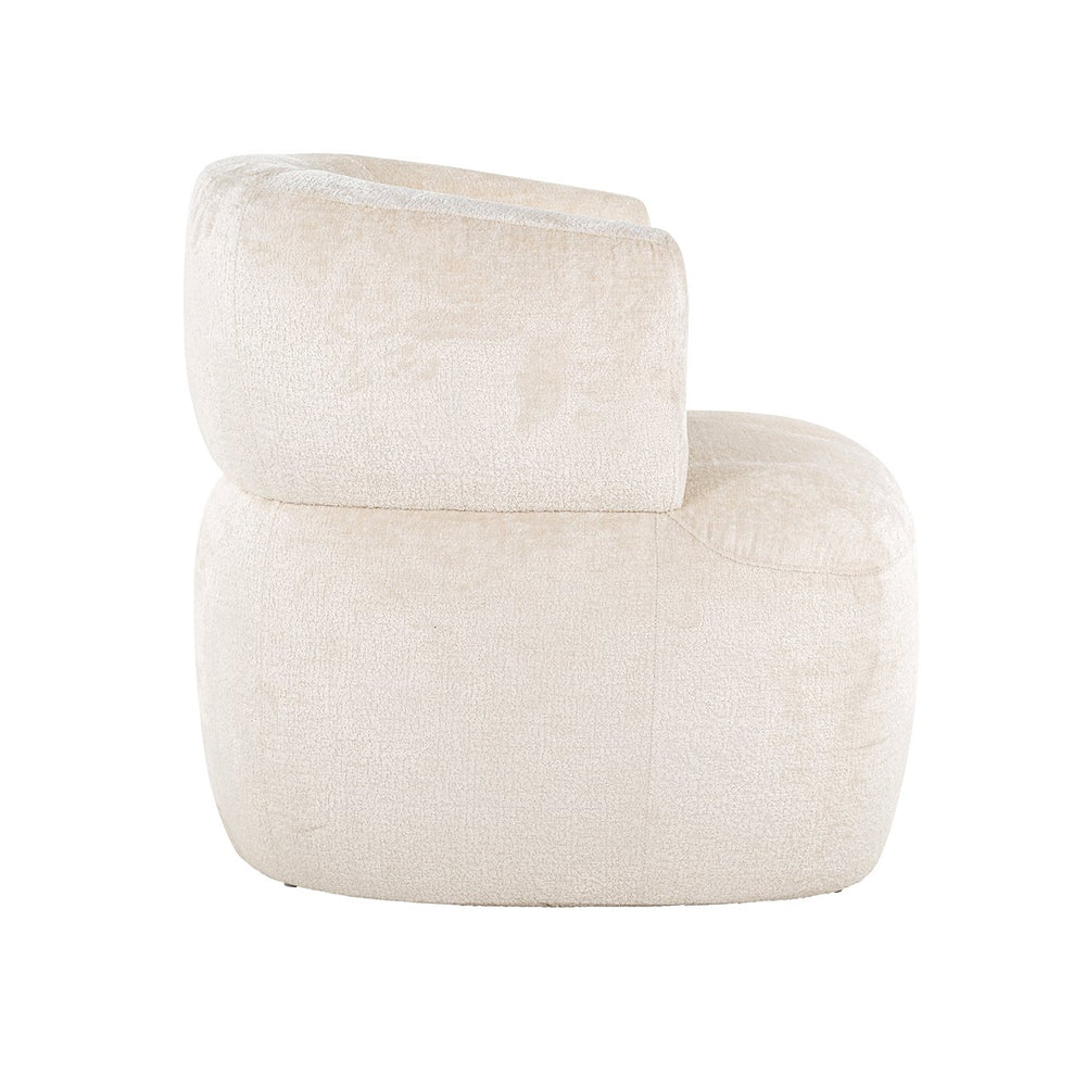 Lounge chair Donna white chenille (Bergen 900 white chenille)