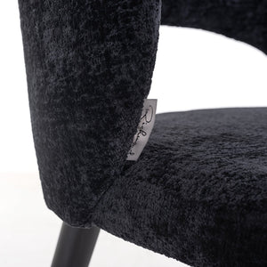 Chair Savoy Black Chenille (bergen 809 Black Chenille)