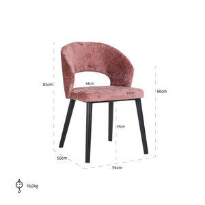 Chair Savoy Rose Chenille (bergen 705 Rose Chenille)