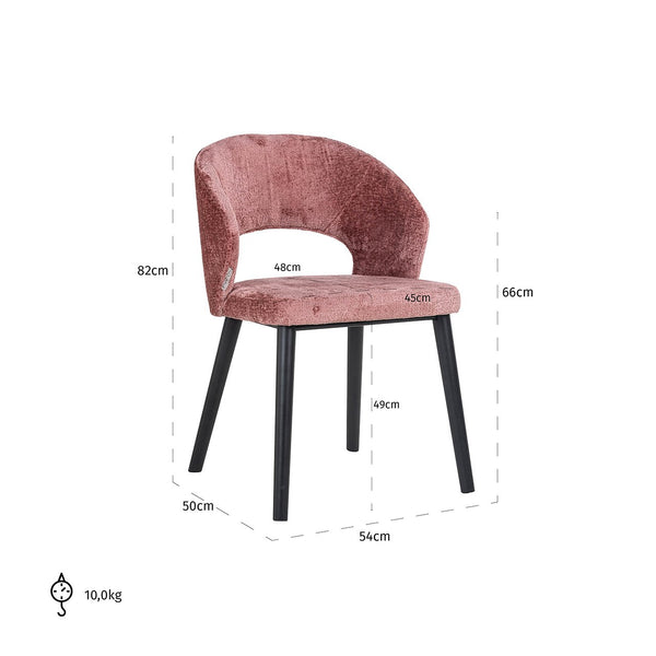 Chair Savoy Rose Chenille (bergen 705 Rose Chenille)