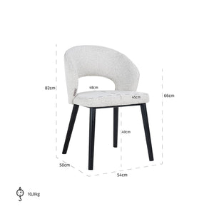 Chair Savoy White Bouclé (copenhagen 900 Bouclé White)