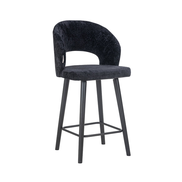 Counter stool Savoy black chenille (Bergen 809 black chenille)