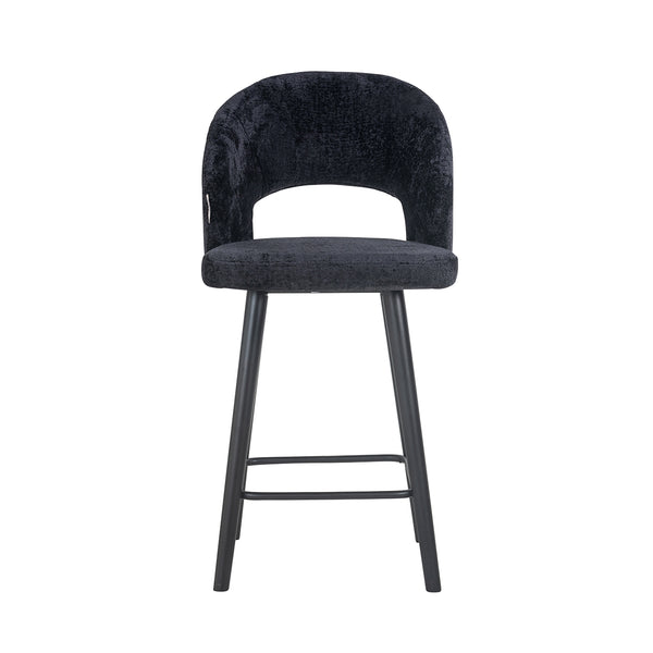 Counter Stool Savoy Black Chenille (bergen 809 Black Chenille)