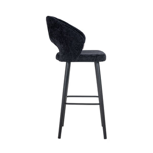 Bar Stool Savoy Black Chenille (bergen 809 Black Chenille)