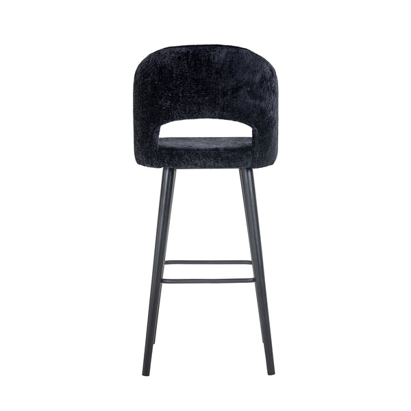 Bar Stool Savoy Black Chenille (bergen 809 Black Chenille)