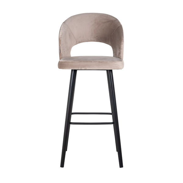 Bar Stool Savoy Khaki Velvet (quartz Khaki 903)