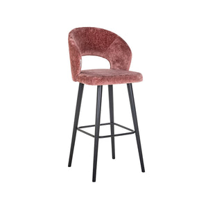 Bar stool Savoy rose chenille (Bergen 705 rose chenille)