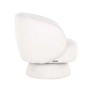 Swivel Lounge Chair Senna White Furry (himalaya 900 White Furry)